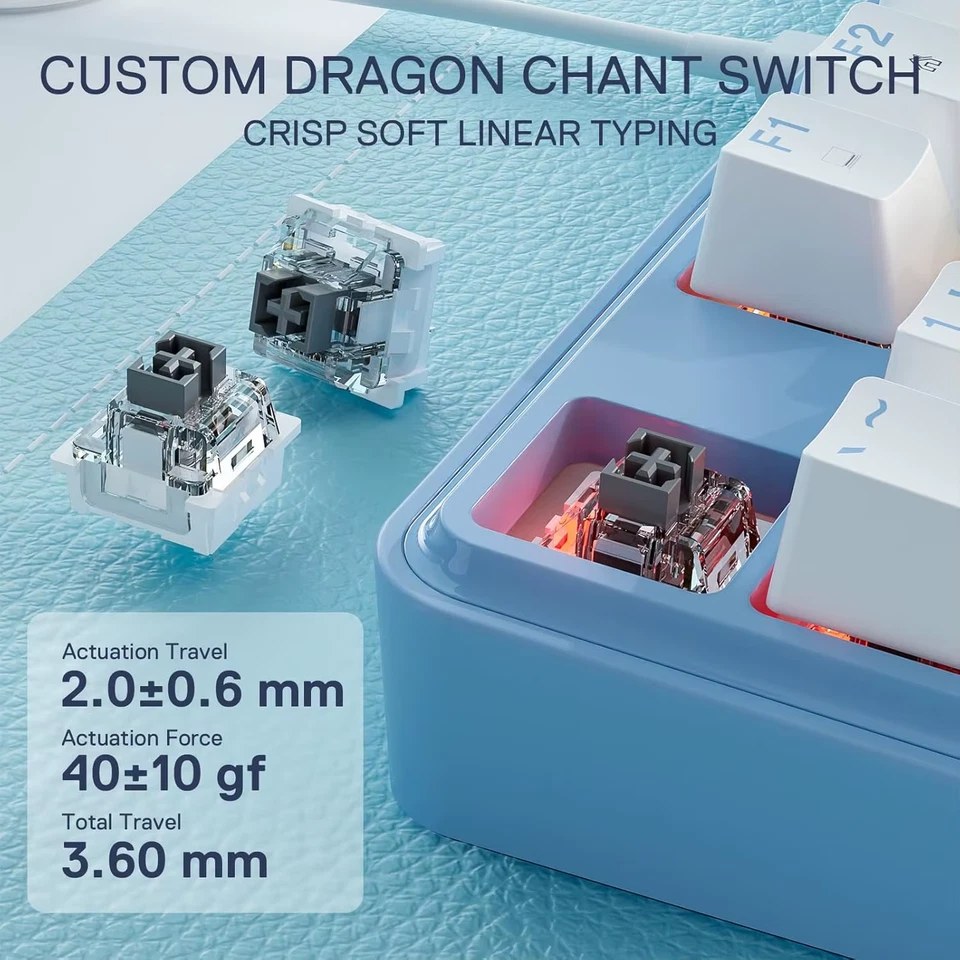 Redragon K707 Gasket TKL Mechanical Keyboard 87-Key RGB Hot-Swappable Wired - Image 3 of 4