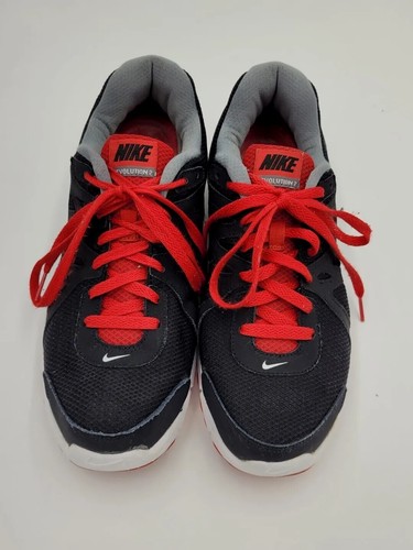 Men's Nike Revolution 2, Sz 11 Black Red w/White NIKE Swoosh Some Wear See Pics - Picture 2 of 13