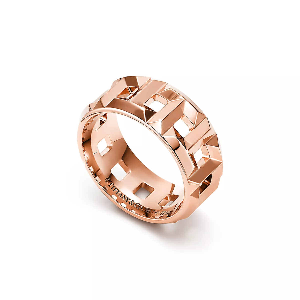 Tiffany T True 8 mm Ring Wedding Band in 18k Rose Gold Size Tiffany T True 8 mm Ring Wedding Band in 18k Rose Gold Size