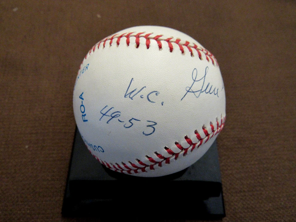 GENE WOODLING W.C. 1949-53 NY YANKEES OF'ER FIRMADO AUTOMÁTICO VINTAGE OAL BÉISBOL JSA Foto 2 de 3