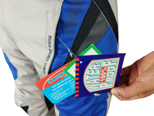 Tuta moto completo motociclista giacca e pantaloni anti acqua pioggia protezioni - Foto 13 di 14