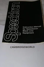 SPEEDOTRON BLACK LINE EQUIP,ENT INSTRUCTION MANUAL GUIDE BOOK ORIGINAL GENUINE
