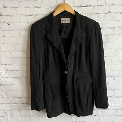 TOMBOLINI Womens Black Career Blazer Iridescent Button 42