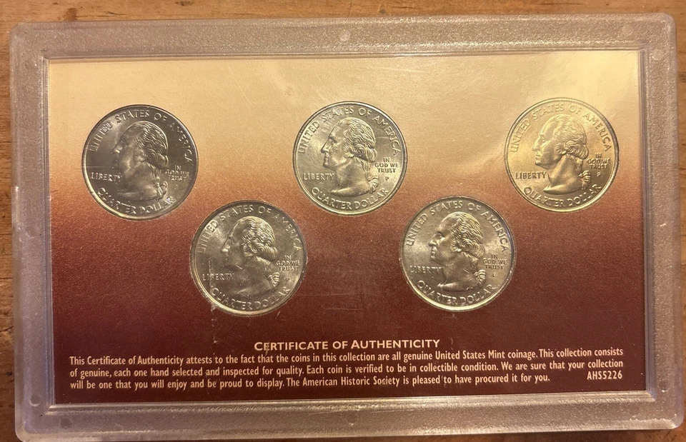 1st Statehood Quarters in Full Color Philadelphia Mint 1999-2003 Excellent! - Image 2 of 3