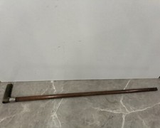 ANTIQUE 19TH C. DEER ANTLER WALKING STICK SILVER CHESTER