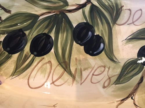 NEU Tischplatten unbegrenzt ""Oliven"" länglich 16,25"" ovale Servierschüssel Tablett Geschirr - Bild 2 von 7