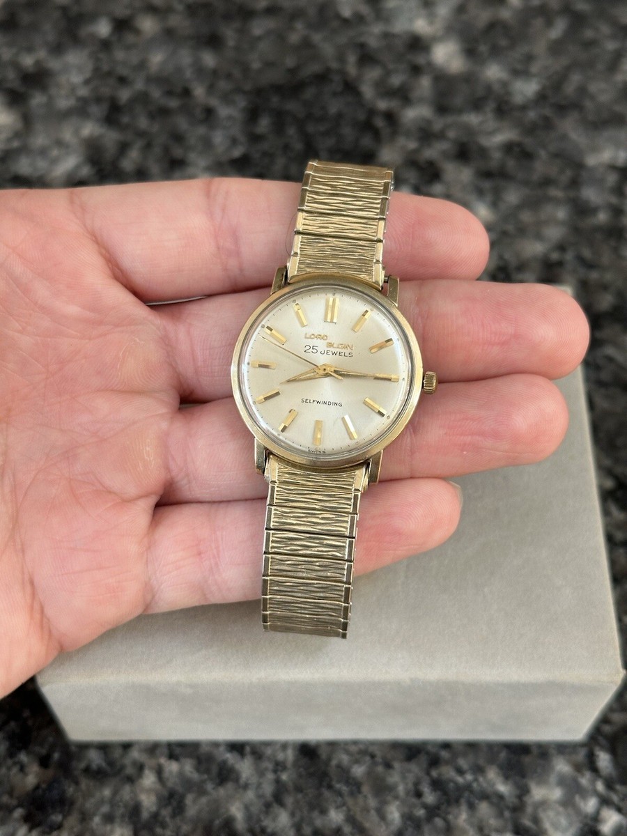 Vintage LORD ELGIN 25 Jewels Self winding Automatic 10K RGP Men's