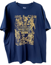 Funko Star Wars Bounty Hunters Boba Fett Blue Man's T Shirt 2 XL