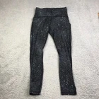 Lululemon Train Times 7/8 Pants Womens 6 Crystalline Black Mesh Panel Leggings