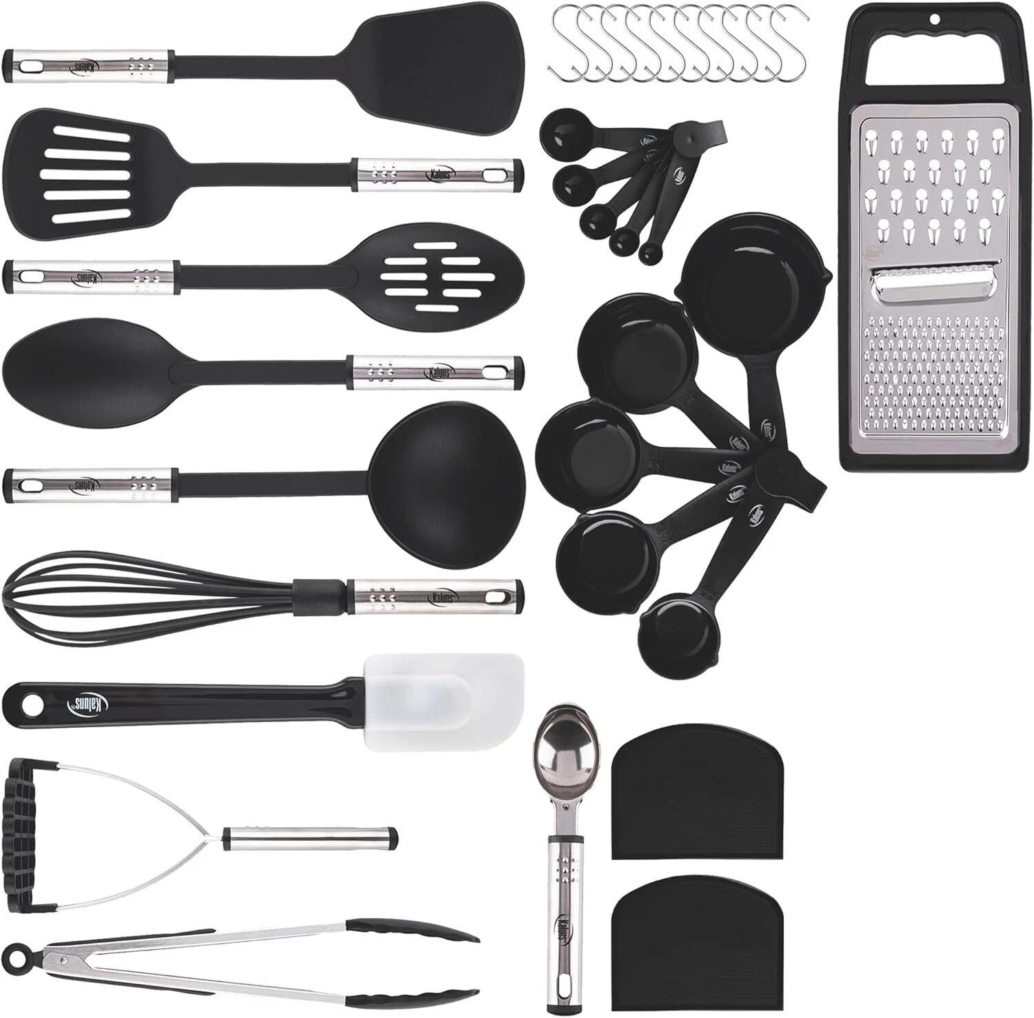 35PCS Black Nylon Stainless Silicone Cooking Utensils Kitchen Tool Set Non-stick