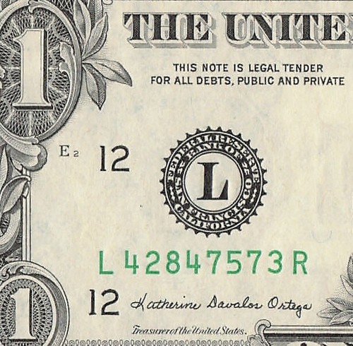 1985 San Francisco One Dollar Bill L42847573R E558 Back Plate 297 Crisp UNC - Picture 3 of 11