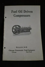 Ca 1917 Fuel oil Driven Compressors by Chicago Pneumatic Tool Company