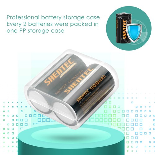 4Pack D Cell D Size Rechargeable Battery 10000mAh NiMH LR20 HR20 MONO