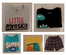 Baby's Lot Of 5 Bundle / 3 Shirts / 1 Bodysuit  1 Shorts Size 24M Pre Owned 