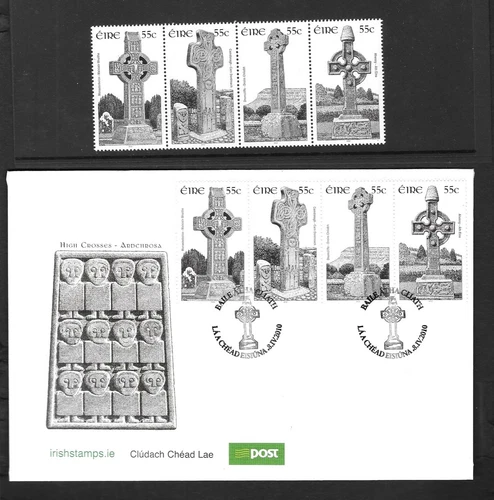 Ireland 2010 MNH High Crosses sg 1998/2001 & FDC