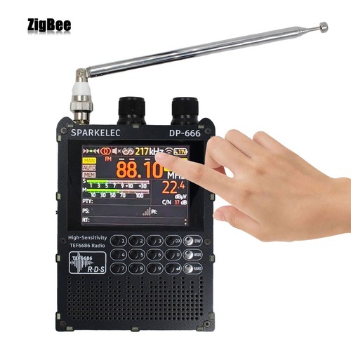 Black DP-666 High Sensitivity Full Band DSP Receiver FM/LW/MW/SW/OIRT Radio