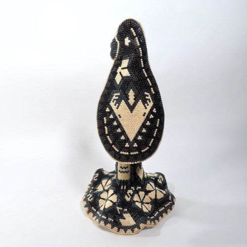 CATRINA BRIDE Huichol Beaded Figure Day of the Dead Signed Mexican Folk Art - Picture 6 of 24