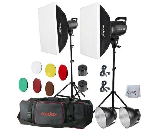 Glamcor Classic Elite 2 LED Light Kit w Stand Carry Case