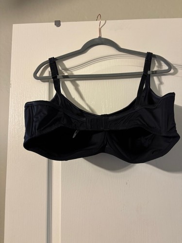 NWT Amoena Lara Satin Pocketed Seamless Wire Free T-shirt Bra, Black, 44DD - Picture 3 of 6