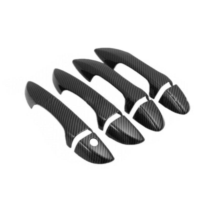 Cubiertas de manija de puerta exterior de fibra de carbono 4 piezas para Toyota Corolla 2014-2018 Foto 3 de 4