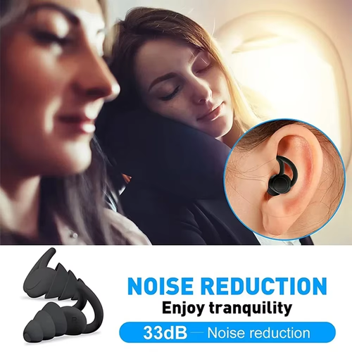 HUAK 3 Layer Ear Plugs for Sleeping Noise Cancelling Hearing Protection, Soft Si - Picture 3 of 28