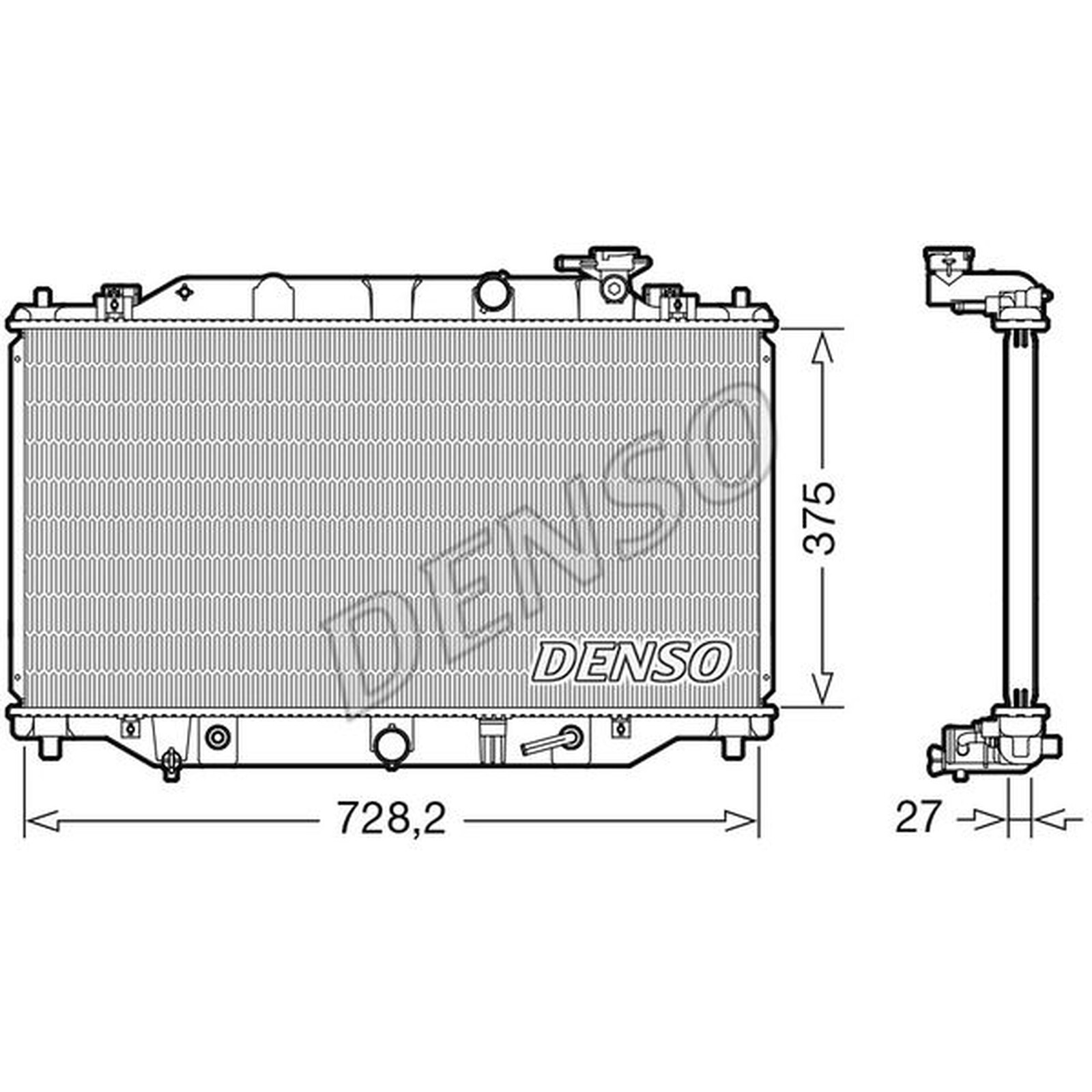 Denso Engine Cooling Radiator DRM44044 Precision Fit - OE Matching Quality