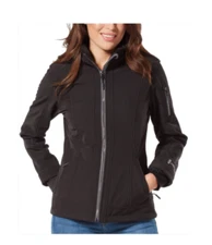 FREE COUNTRY WOMENS SUPER SOFTSHELL JACKET, BLACK *CHOOSE SIZE