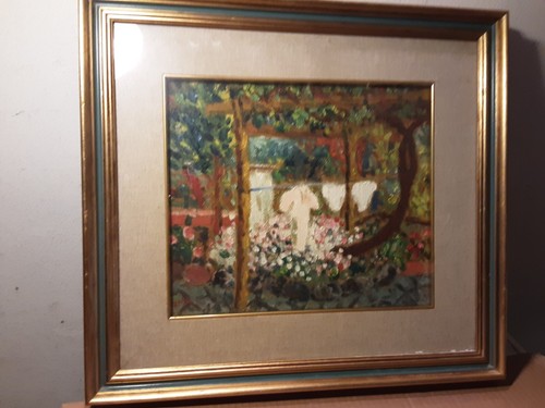 OLIO SU TELA (CREDO) FIRMATO FRASI DIM. QUADRO 30X26 DIM. CORNICE COMPRESA 48X43 - Foto 18 di 18