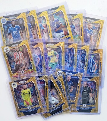 2021-22 Panini Prizm Premier League Base Prizms Gold Mojo /10 - singles