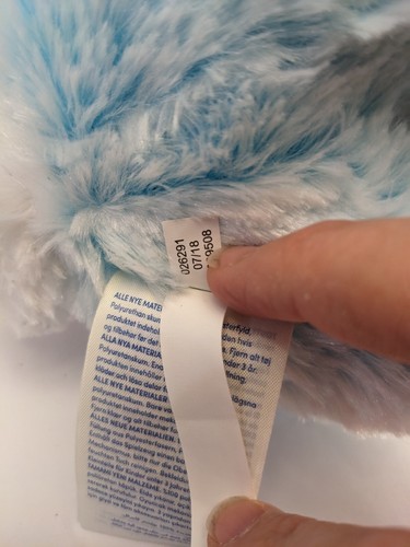 Peluche Build a Bear Merry Mint Floppy Azul Blanco Conejo de Pascua Brillante - Imagen 6 de 6