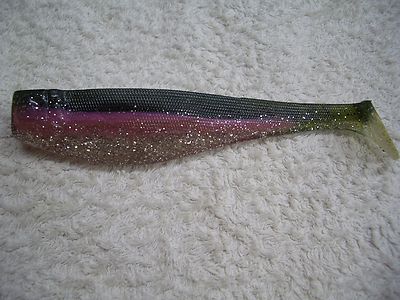 Spro Dull Shad Farbe Rainbow Trout Gummifisch Gummiköder Kunstköder Angeln 