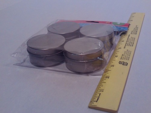 Tin Storage Containers 4 pk w/Lids - Arts/Crafts Beads Buttons Small Containers - Bild 2 von 3