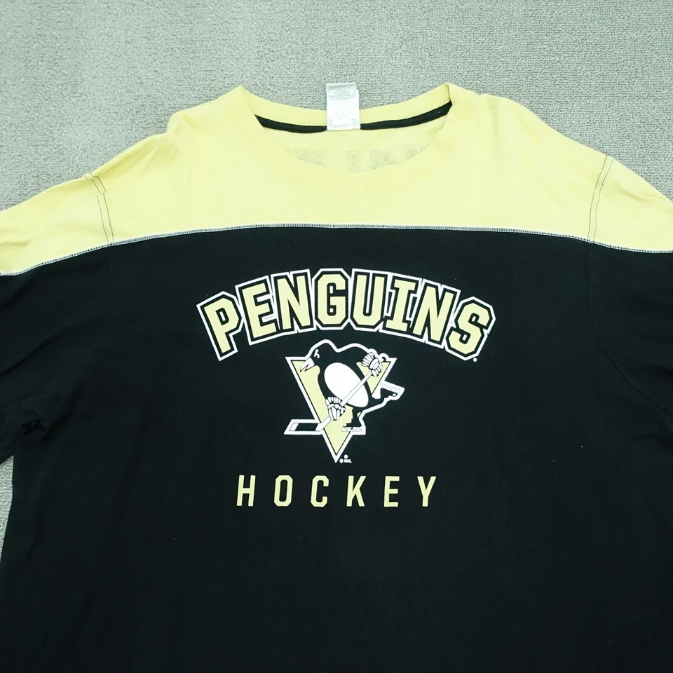 Camisa manga larga NHL para hombre talla 2xl Pittsburgh Penguins hockey negra reverso Foto 2 de 4