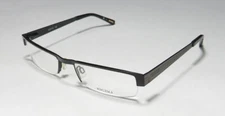 KYUSU 0912 BLACK RECTANGULAR HALF-RIM SPRING HINGES STYLISH DESIGNER EYEGLASSES