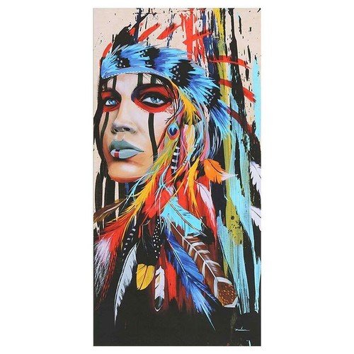 Art Decor Abstract Indian Women Canvas Oil Painting Print Picture Home Wall Hang - Picture 3 of 15