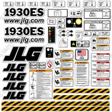 Fits JLG 1930ES Decal Kit Scissor Lift - Warning Sticker Set Logos - 3M Vinyl!
