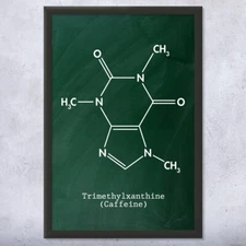 Caffeine Molecule Wall Art: Barista Gift, Caffeine Wall Art, Espresso Bar Decor