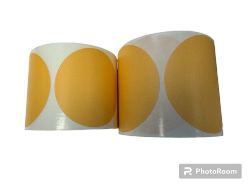 3" Round Yellow Beige Color coded Inventory Dots Roll of 500 Labels Stickers - Picture 4 of 6