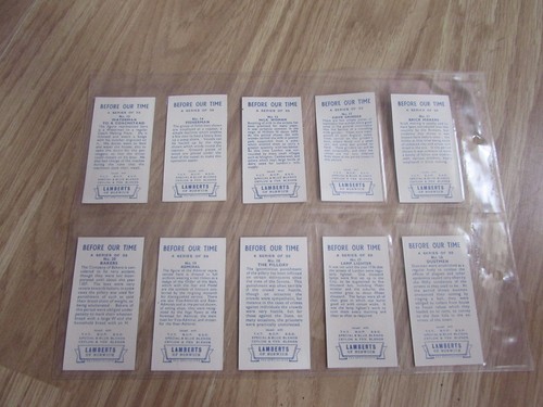 VINTAGE SET OF 25 TEA TRADING CARDS BEFORE OUR TIME BY LAMBERTS OF NORWICH 1961 - Picture 5 of 7
