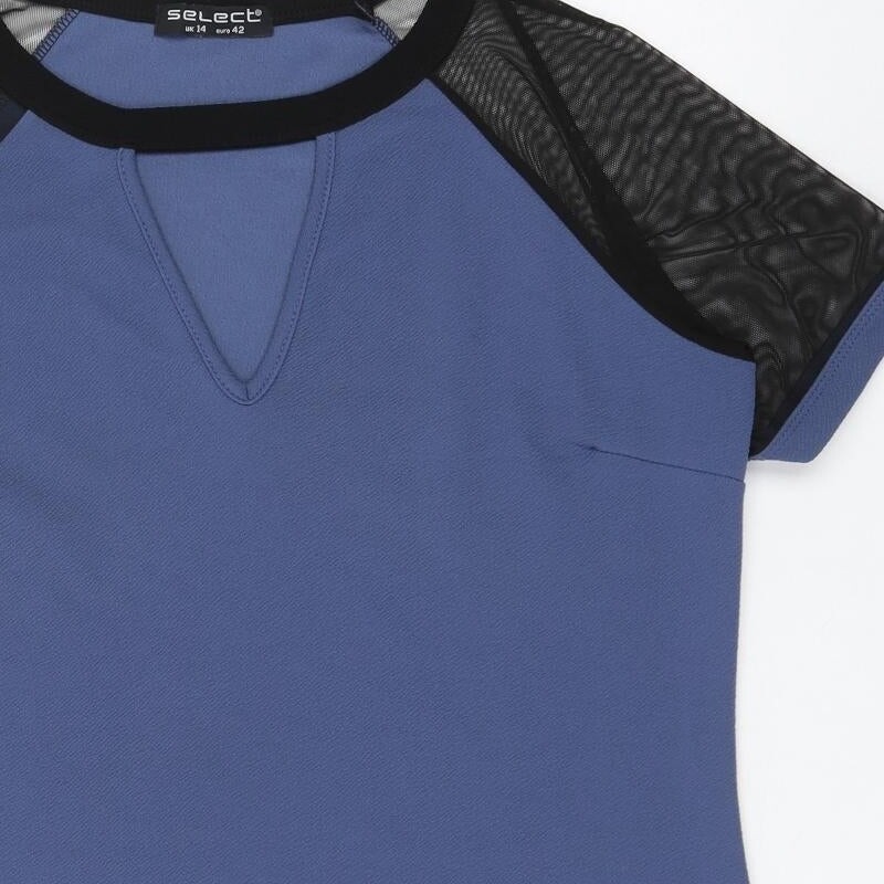 Select Womens Blue Polyester Blend Shift Size 14 - image 7