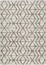 Milliken Gray Contemporary Angled Rows Area Rug Geometric Mod Tribe Smoke Signal