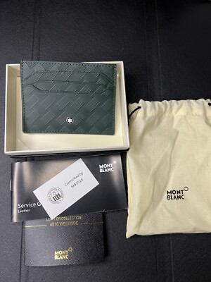 MONTBLANC Extreme 3.0 Card Holder Wallet Leather 6cc British Green MB131953-NEW