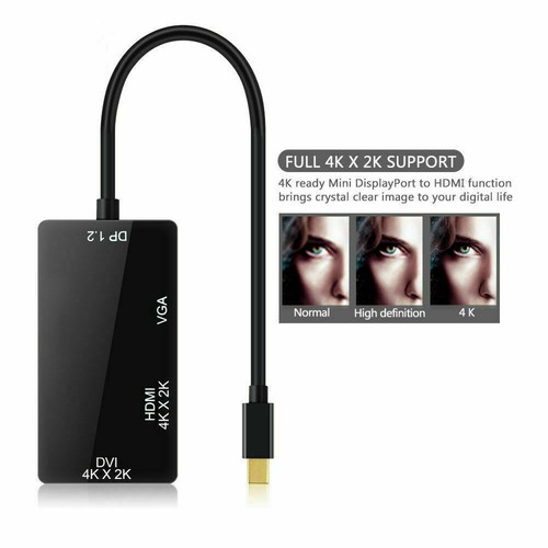 Adattatore Thunderbolt/Mini Display Port/DP a VGA/HDMI/DVI per Macbook Pro Air Mac - Foto 27 di 28
