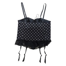 Corset Bustier Lise Charmel - Taille 2 Noir à Pois, Tulle & Nœud Satin - Dégraissé