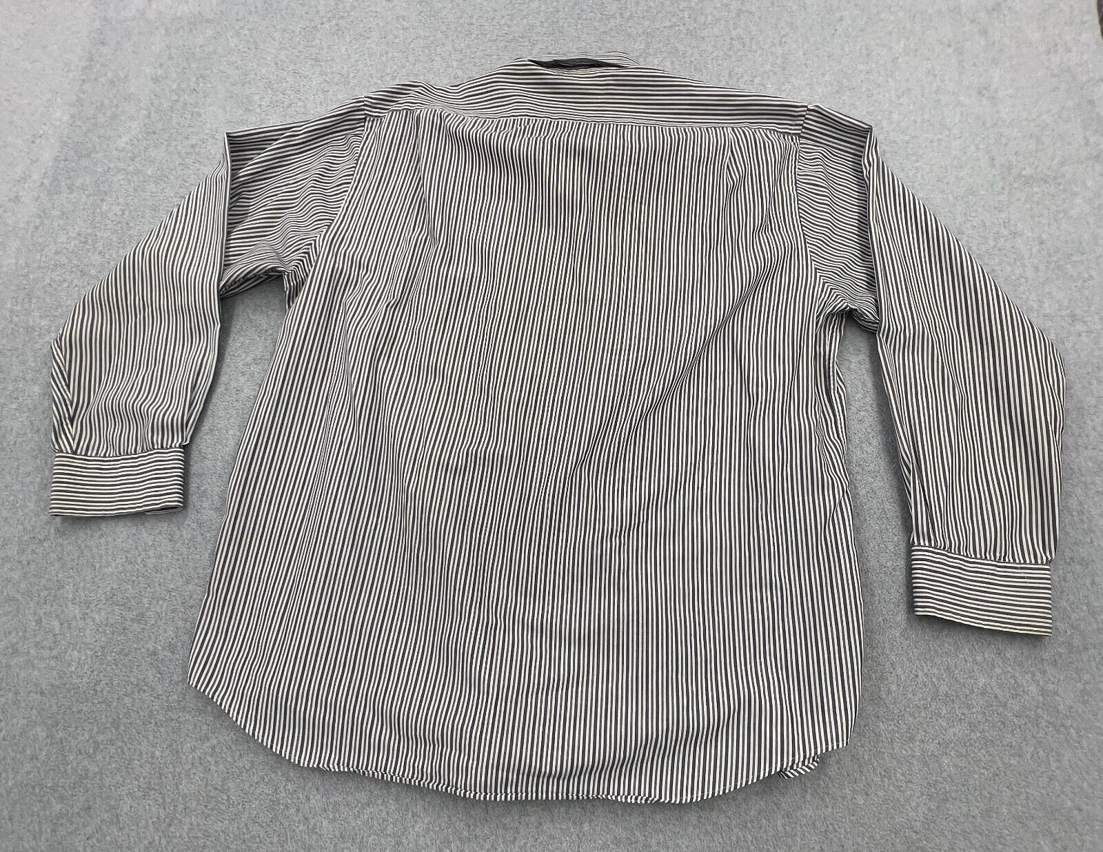 Camicia vintage Savile Fila uomo 17 blu grigio bianco righe manica lunga bottoni LEGGI