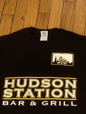 Hudson Station Bar & Grill NYC Black T-Shirt Medium New York City Restaurant NY