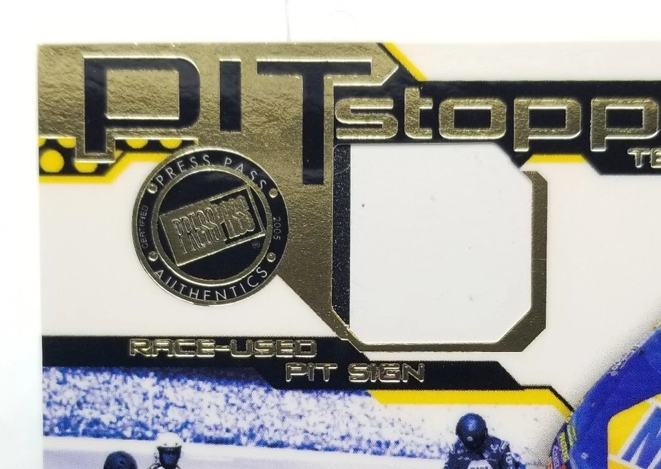 2005 Press Pass Trackside MICHAEL WALTRIP Pit Stoppers /85 Race Used Pit Sign - Image 3 of 4