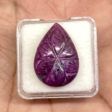 20.20 Cts Natural Unheated Ruby 21.6x15.1mm Pear Hand Carved Loose Gemstone Lot
