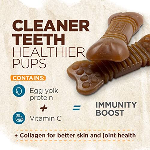 AllNatural Dog Dental Chew, Dog Teeth Cleaning Treats Small (40