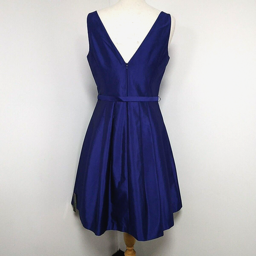 Debut UK Size 12 Blue Belted V-Neck Skater Dress Formal/Occasion New/Tag RRP£85 - Picture 5 of 13
